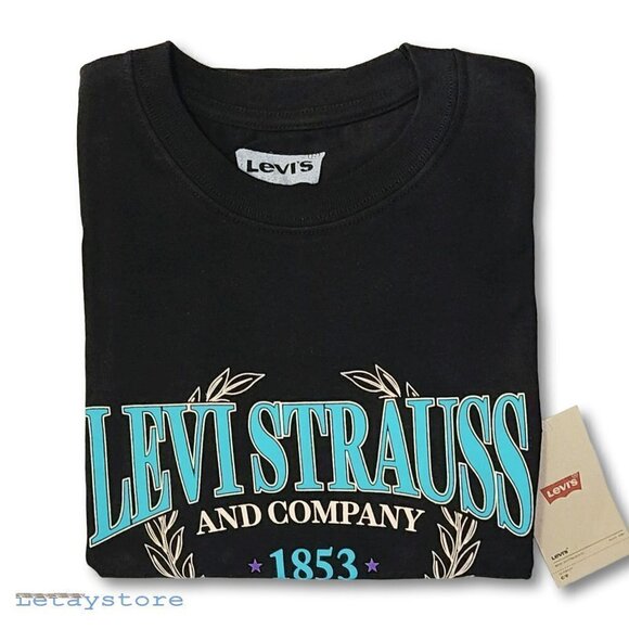 NWT Levi's Espen Chest Logo Graphic Print Short Sleeve T-Shirt - Picture 2 of 3